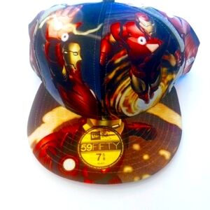 Iron Man Marvel Comics New Era 59Fifty Fitted Hat Cap Size: 7 5/8 (60.6cm)